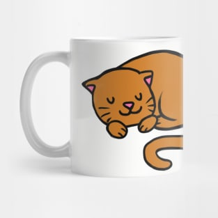 Resting Brown Cat Mug